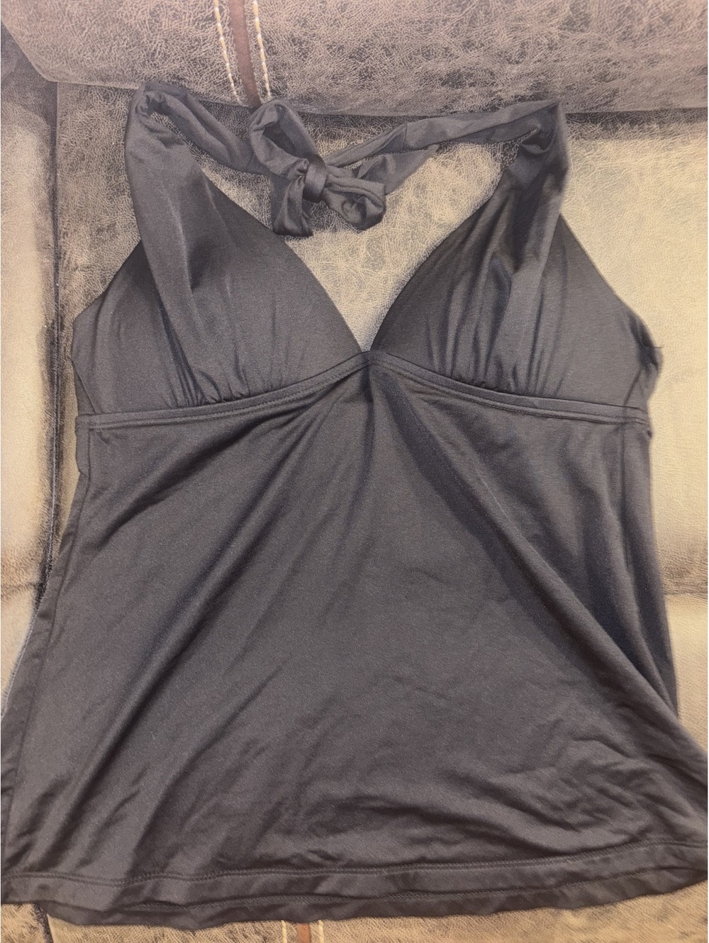 Mossimo Black Halter Tankini Swim Top Women’s Small NWOT Padded Swimwear